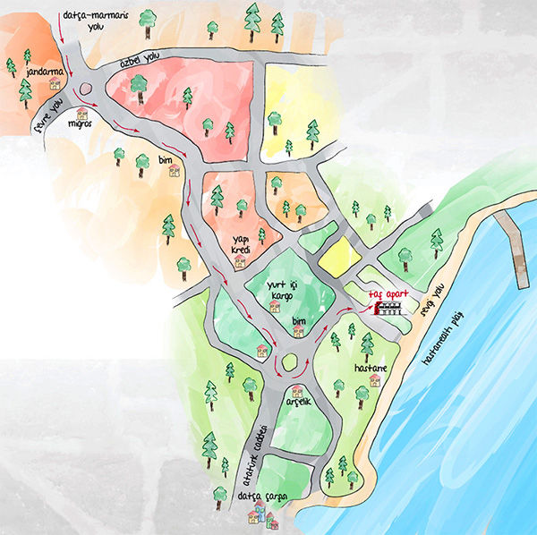 Taş Apart Datça Konum